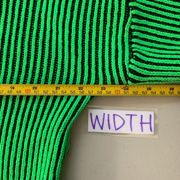 NWOT Neon Green Ribbed Turtleneck Sweater - Picture 4 of 9